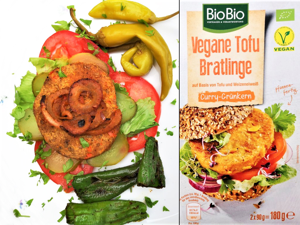 BioBio Vegane Tofu Bratline Curry Grünkern