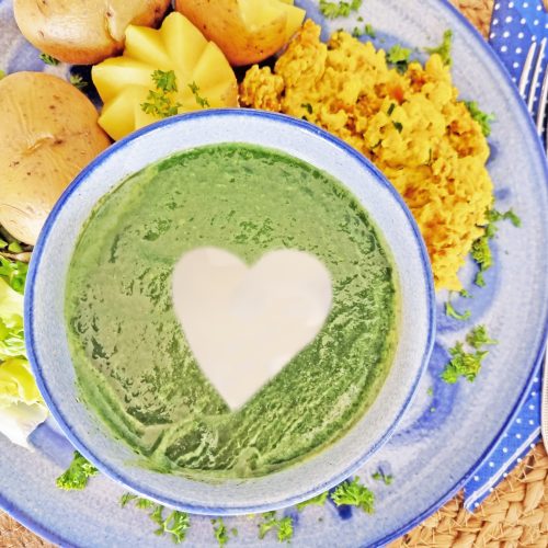 Brennnessel-Spinat mit Blubb