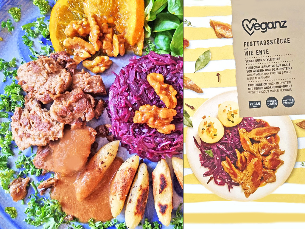 Veganz Festtagsstücke wie Ente