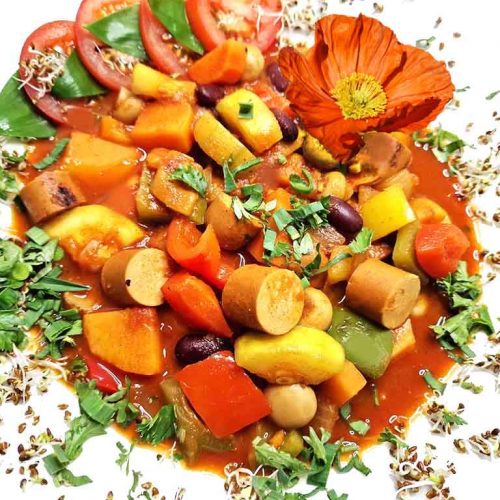 Paprika-Wurst-Gulasch