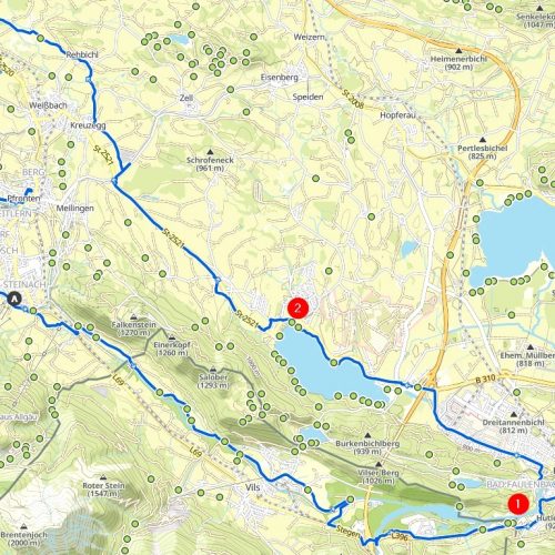 E-Bike-Tour | Route zur Hündeleskopfhuette