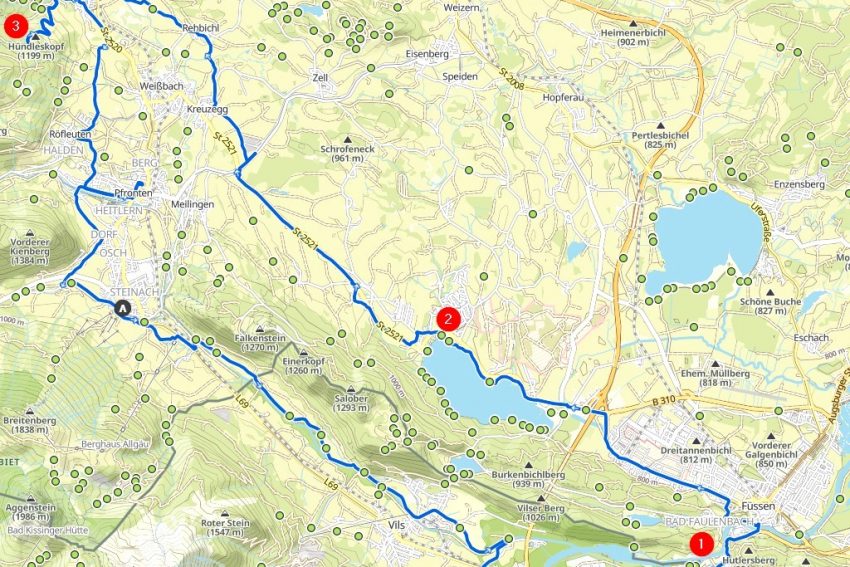 E-Bike-Tour | Route zur Hündeleskopfhuette