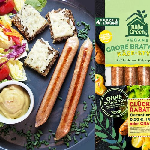 Billie Green | Vegane grobe Bratwurst Käse-Style