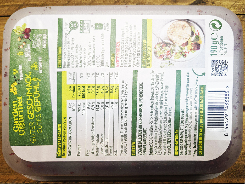 Garden Gourmet | Rote Beete Falafel