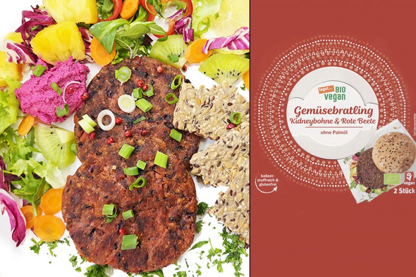 Tegut bio vegan | Gemüsebratling Kidneybohne & Rote Beete