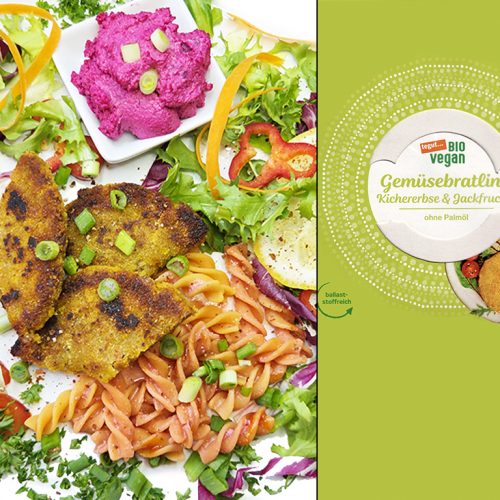 Tegut bio vegan | Gemüsebratling Kichererbse & Jackfrucht