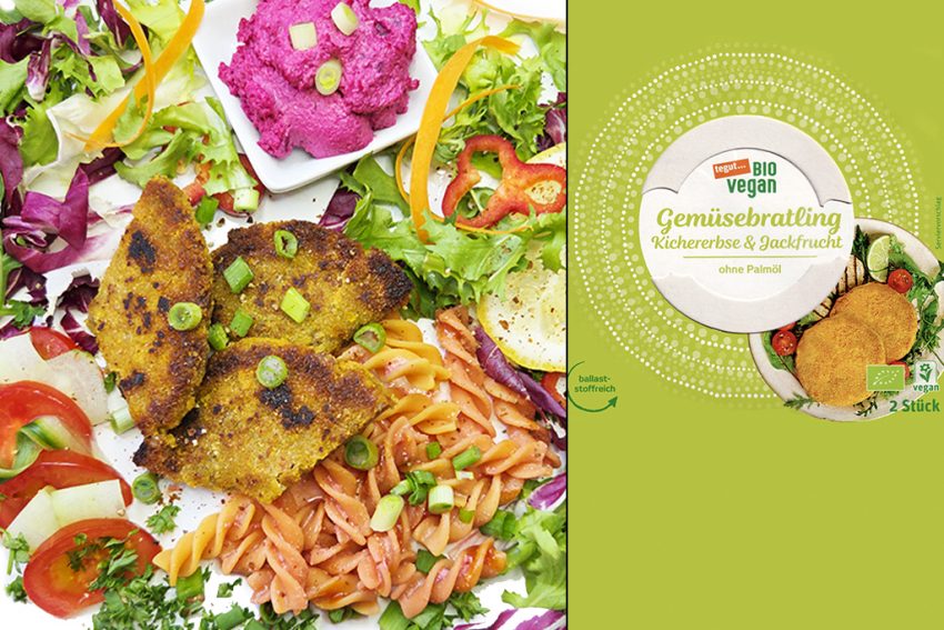 Tegut bio vegan | Gemüsebratling Kichererbse & Jackfrucht