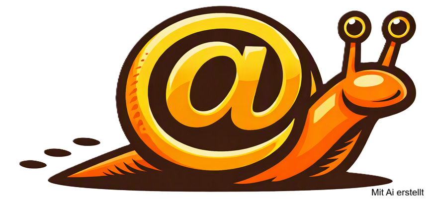 Herzschatz | Kontakt | Herzschatz Cartoon orange snail with an'@' symbol on its shell, representing email or online addresses
